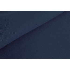 10cm Bündchen Schlauch (100 cm Umfang) kräftiger Feinripp DUNKELBLAU  (Grundpreis €14,00/m)